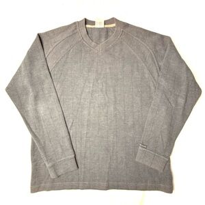 Vintage Columbia‎ Sportswear X.C.O Sweater Men's Medium Gray  V Neck Long Sleeve